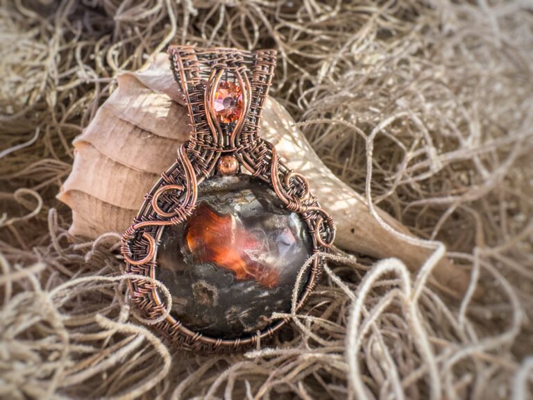 Fearless Beauty Wire Wrapped Black Agate Necklace