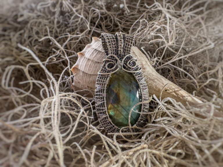 Awakened Magic Wire Wrapped Faceted Labradorite Necklace