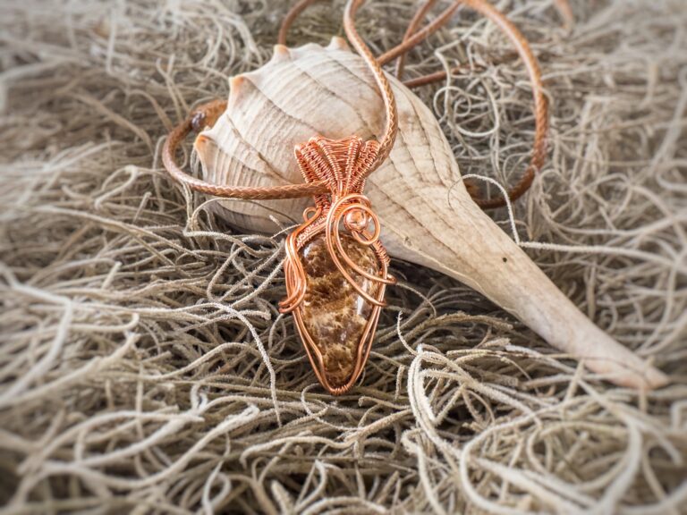 Earthen Spirit Wire Wrapped Aragonite Necklace