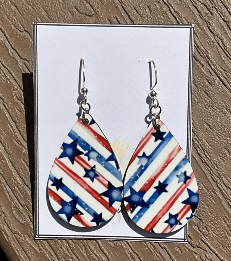 Patriotic Teardrop Earrings