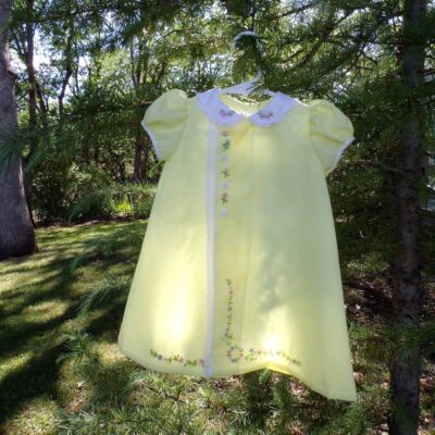 Heirloom/Vintage Style Yellow Baby Gown