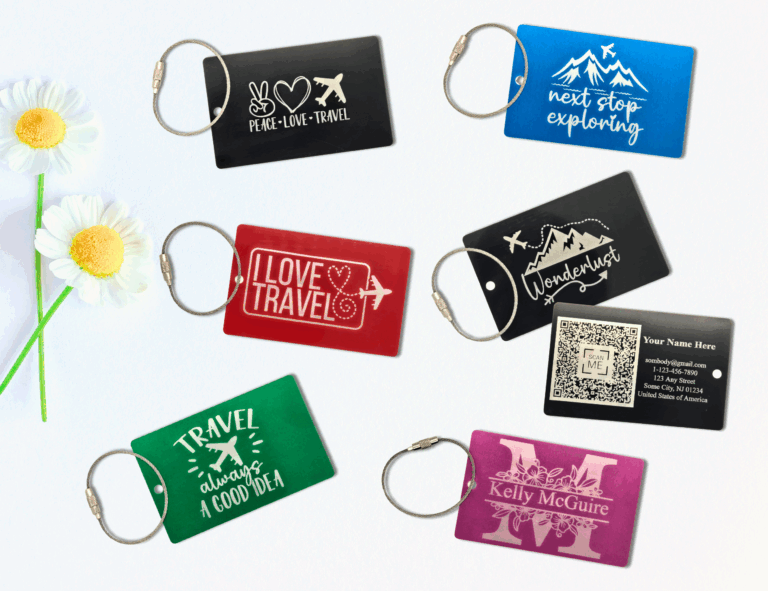 custom metal luggage tags