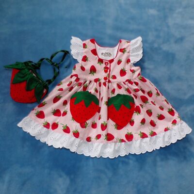 Strawberry Girls Dress Set