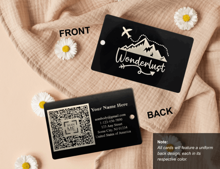custom metal luggage tags