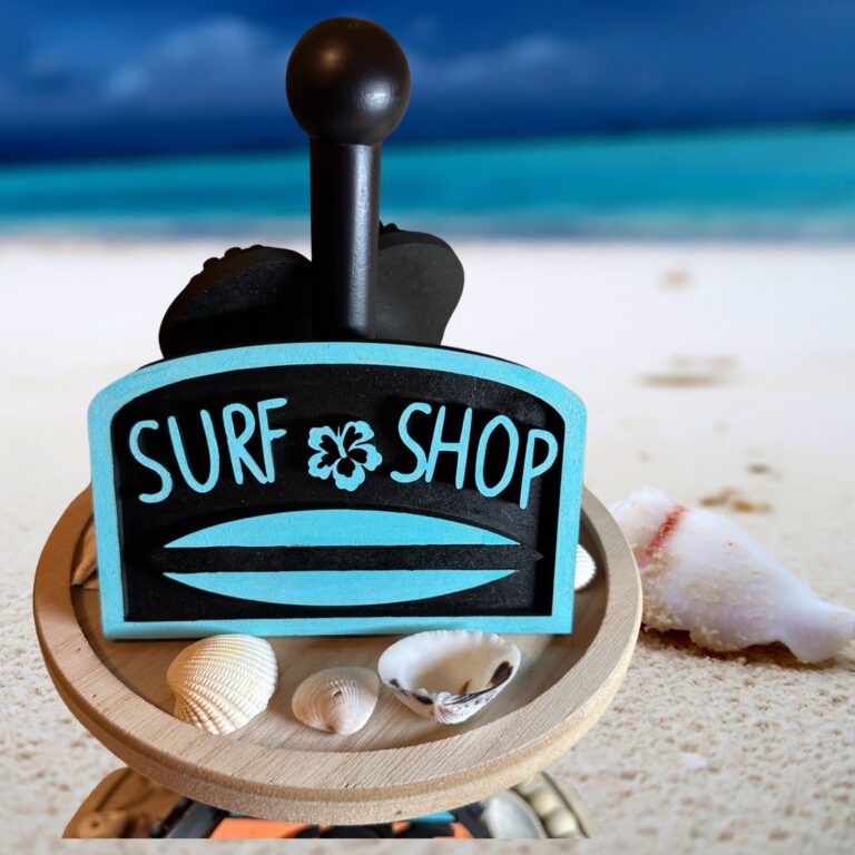 Beach Tiered Tray Decor Set 4