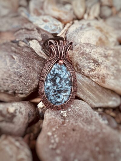 Spiritual Calm Wire Wrapped Pinolith Jasper Necklace