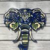 layered elephant wall art