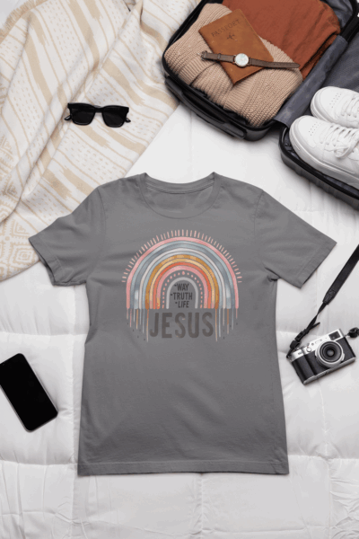 Jesus: The Way, The Truth, The Life Rainbow Tee