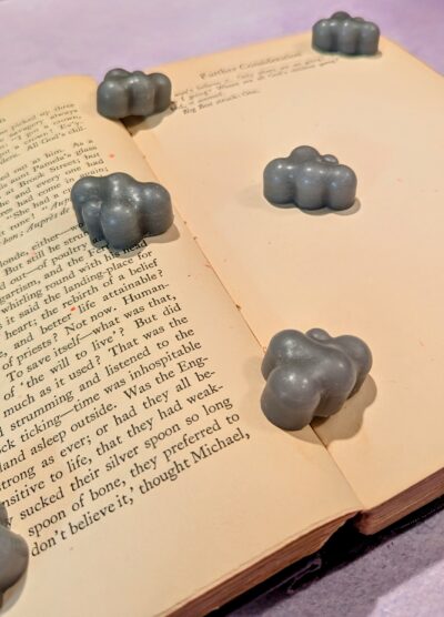 Rainy Day Wax Melts - Cloud Shaped Cozy Wax Melts, Fresh Rain Scent, Handmade Eco Friendly Upcycled Candle, Book Lover Gift