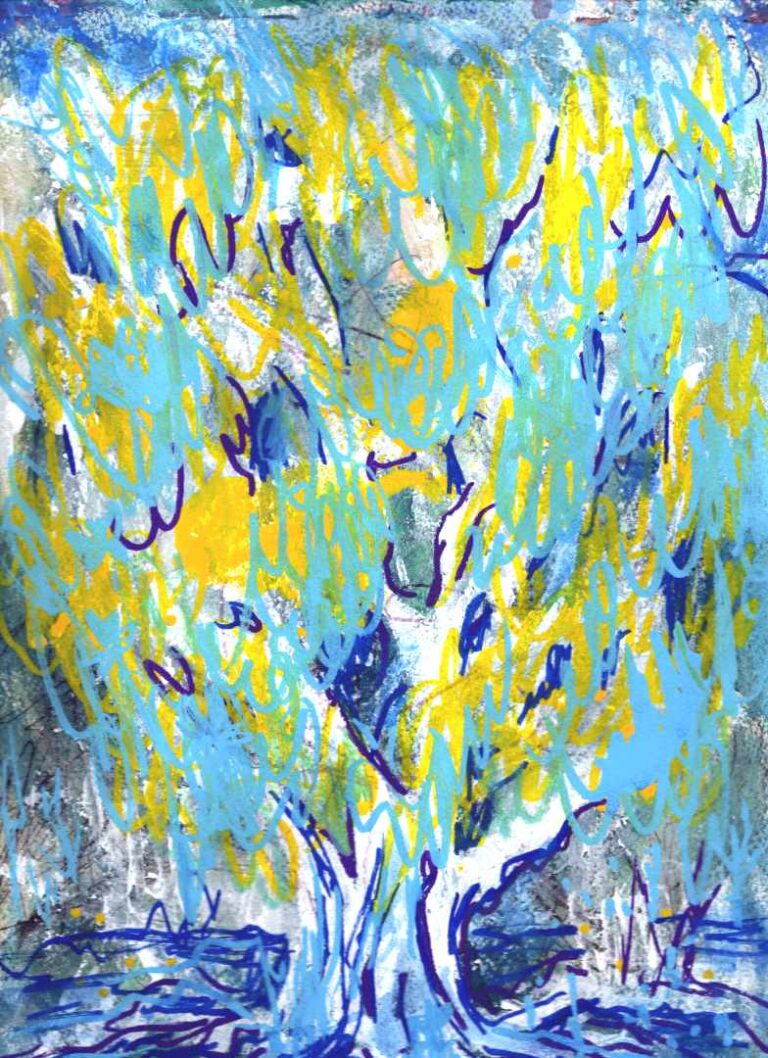 Spring Dream Tree Yellow Blue LSJART