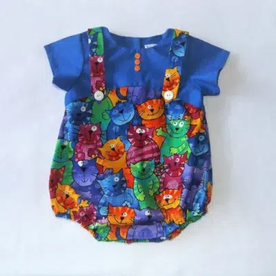 "Cool Cats" Baby Romper/bubble/Sunsuit