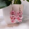 Pink Flower Dangle Earrings