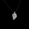 140 carat ametrine raw stone wrapped in hammered aluminum wire. This pendant is shown with a leather cord, but it is available with a silver chain if preferred.