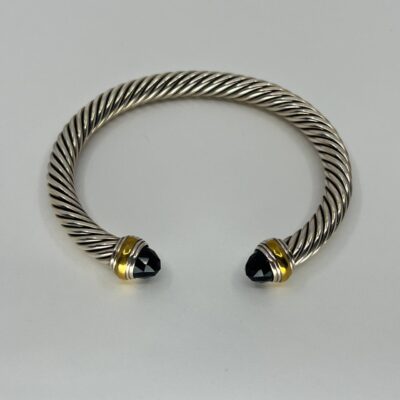 david yurman cable bracelet black onyx and sterling silver