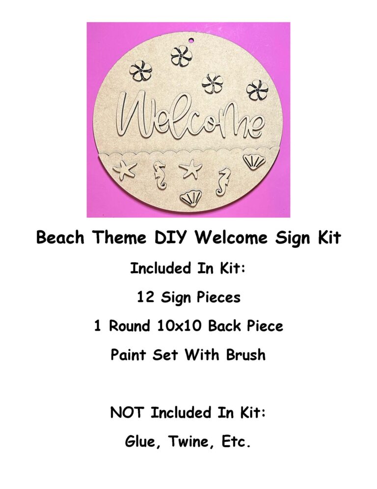 Beach Theme DIY Welcome Sign Kit 1