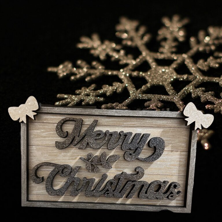 Christmas Tiered Tray Decor Set 2