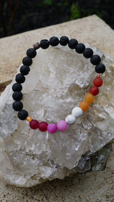 Lesbian Pride Stretch Bracelet