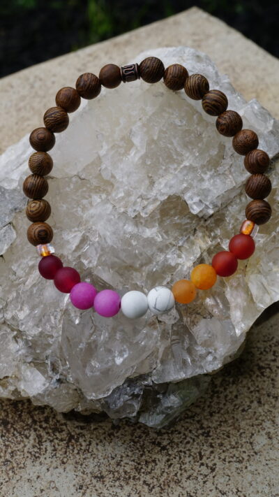 Lesbian Pride Stretch Bracelet