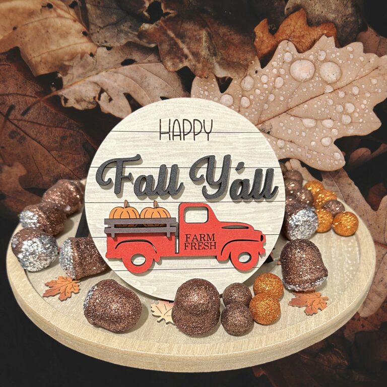 Fall Tiered Tray Decor Set 4