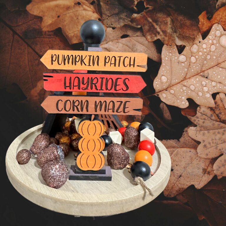 Fall Tiered Tray Decor Set 5