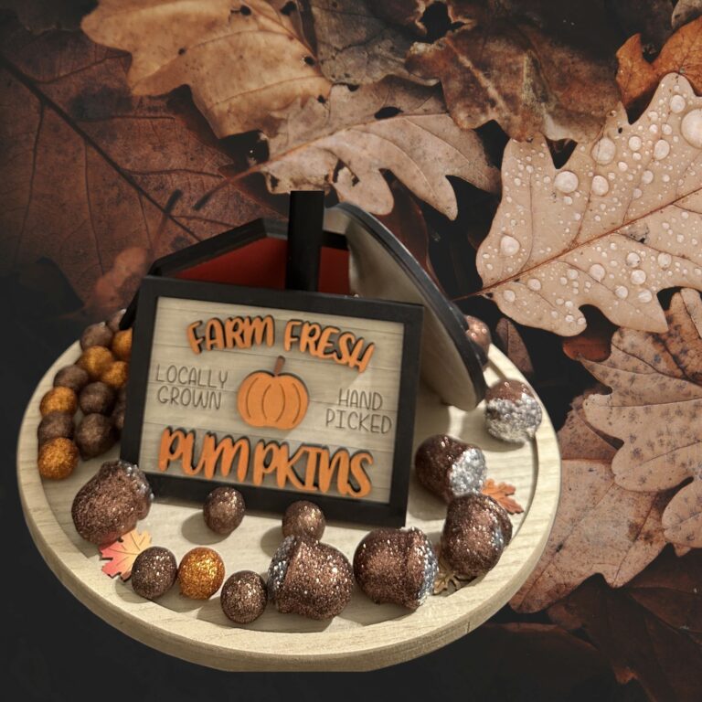 Fall Tiered Tray Decor Set 7