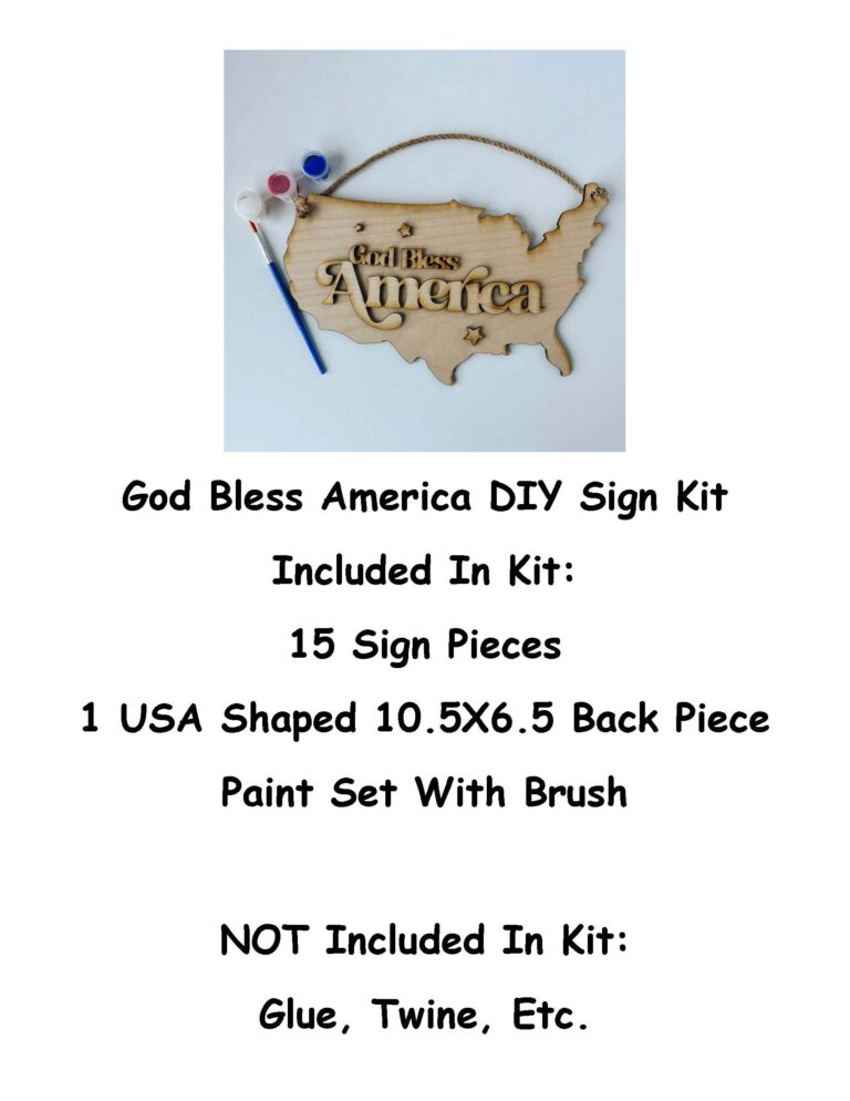 God Bless America DIY Sign Kit