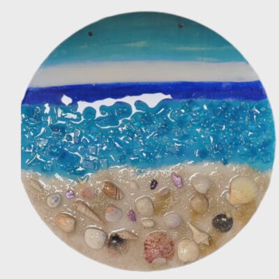 Handmade 12" resin beach nautical coastal wall art