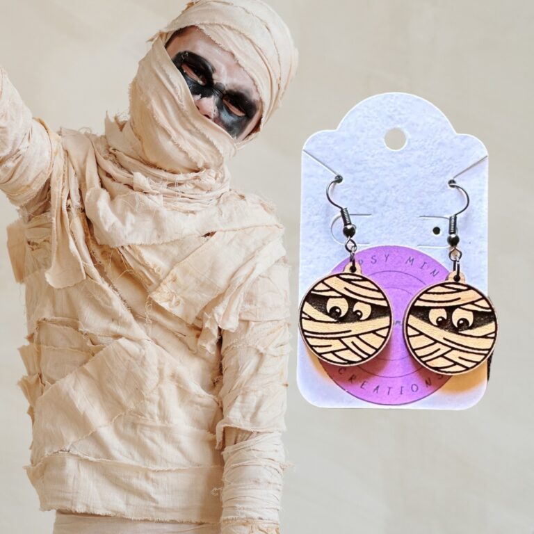 Mummy Wood Dangle Earrings
