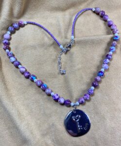 Necklace Inpression Jasper with Love Charm 1