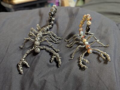 New Handmade Wire And Stone Scorpions