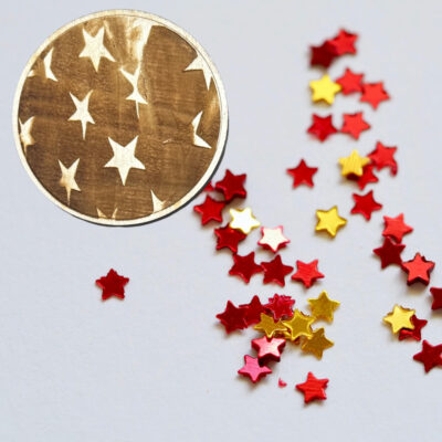 Patriotic Stars Laser Engraved Handmade Drinkware Coasters Set of Four