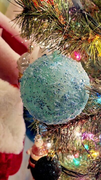 Shattered glass ball Christmas ornaments