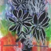 Sassy Pride Flowers #01 original painting loosely painted