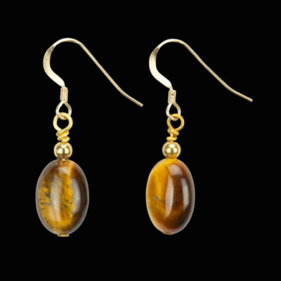 Tigers Eye earrings with 14k gold filled ear wires.