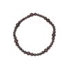 Garnet ankle bracelet. This stretch anklet contains varying size dark burgundy gemstone beads.