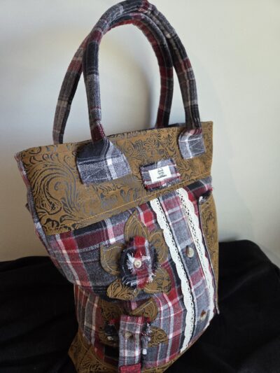 Gorgeous Flannel Shirt Tote