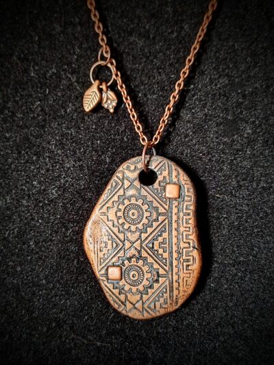 Copper Polymer Clay Necklace