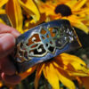 Handcrafted Copper Bracelet with Saw-Pierced Brass Inlay
