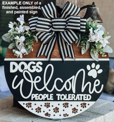DIY Dogs Welcome Wood Sign Paint Kit
