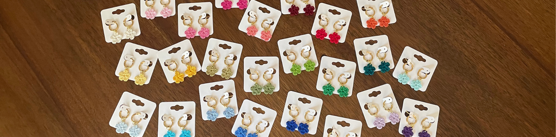 Flower charm earring banner