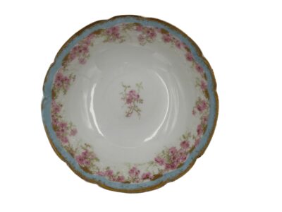 GDA LIMOGES FRANCE Pink Floral Fruit Bowl