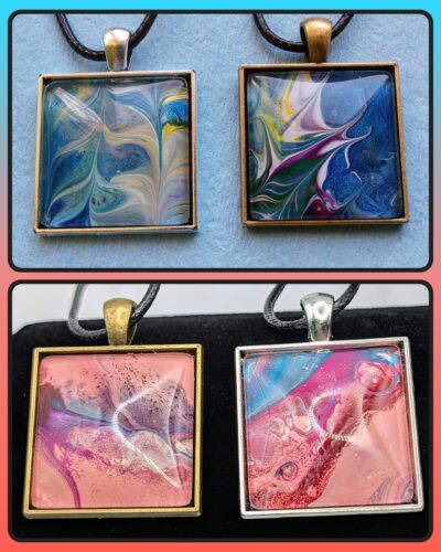 Fun, Unique Paint Dip Necklaces (Square)