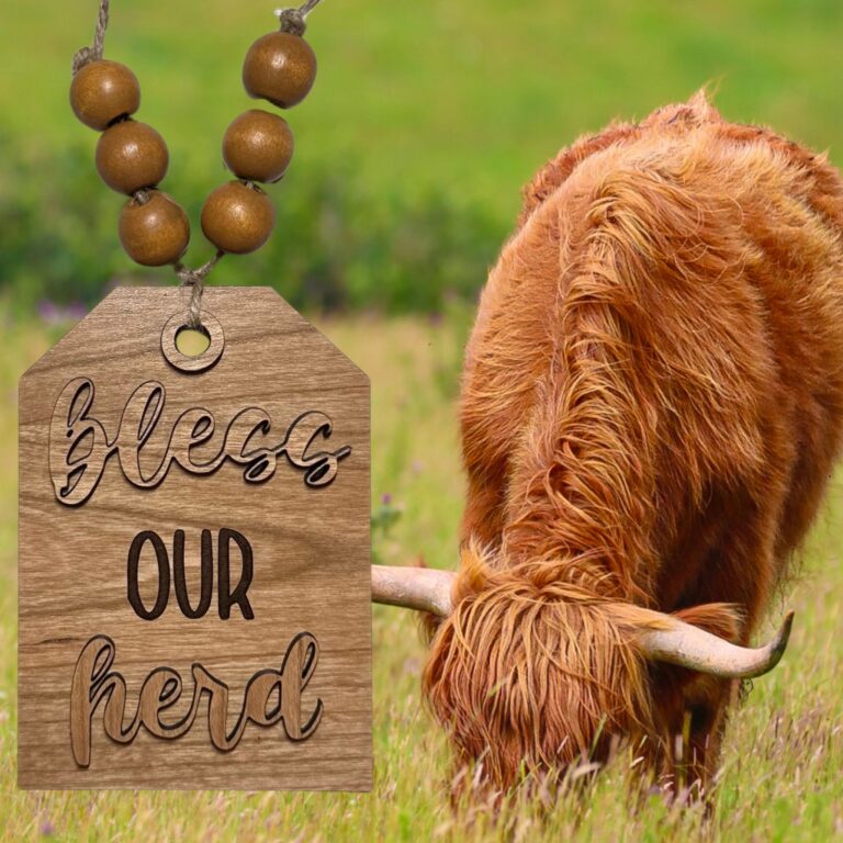 Highland Cow Tiered Tray Decor Set 7