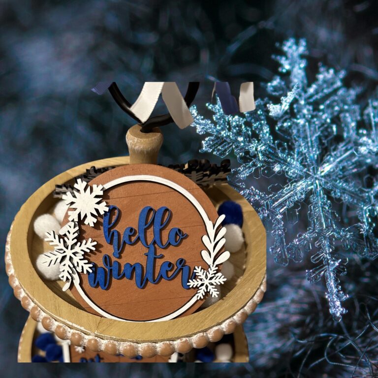 Hot Cocoa Tiered Tray Decor Set 2