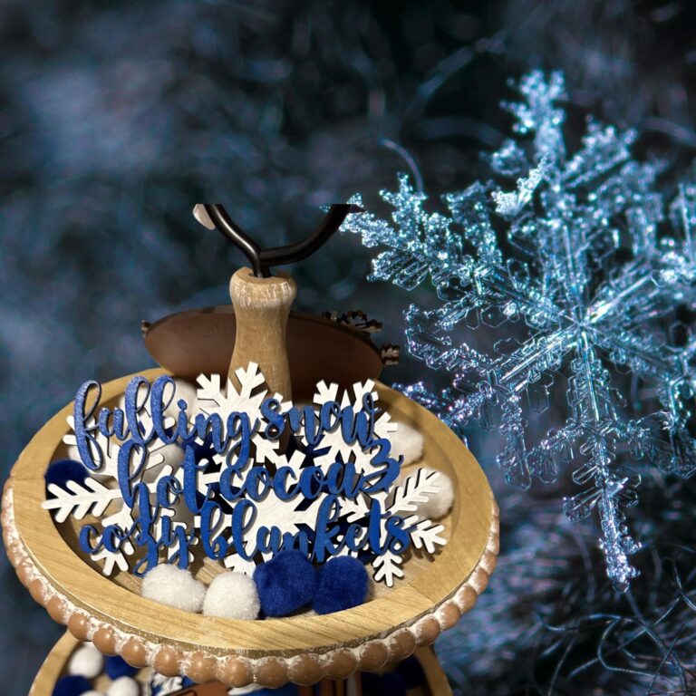 Hot Cocoa Tiered Tray Decor Set 3