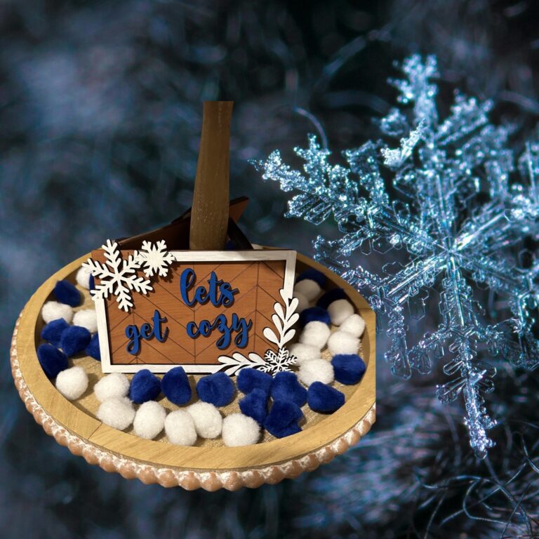Hot Cocoa Tiered Tray Decor Set 5