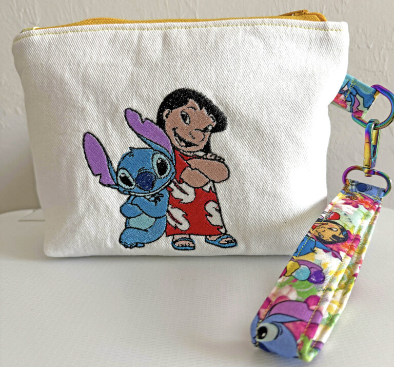 Lilo & Stitch white denim w/tropical lining