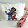 Lilo & Stitch white denim w/red lining
