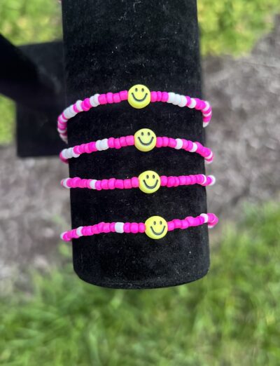 Pink Smiles Seed Brad Bracelet