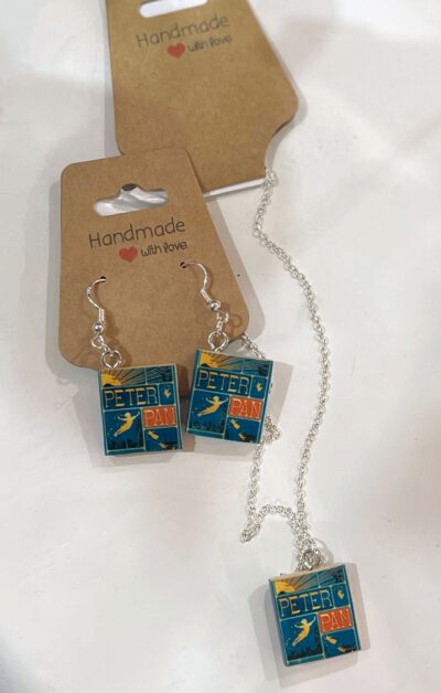 Custom Beautiful Book Earrings and Necklace Set
